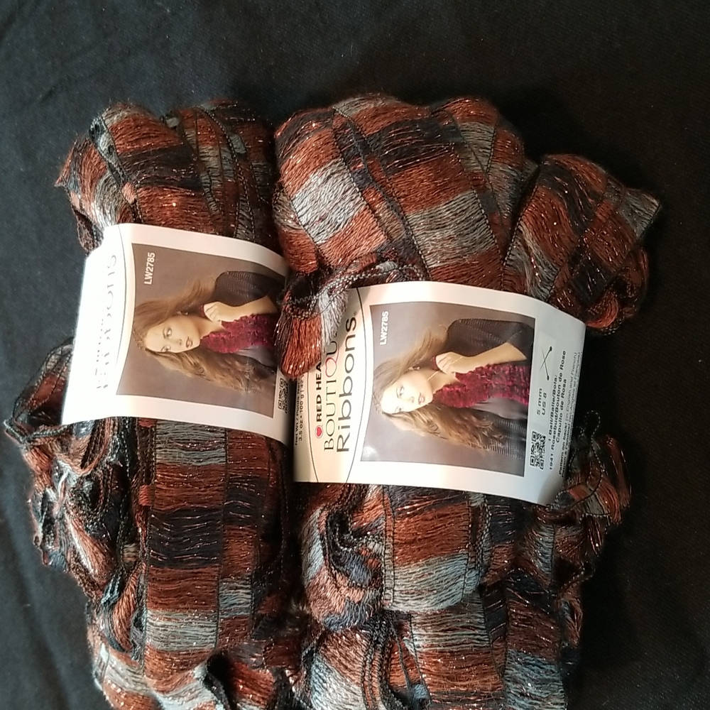 Red Heart Boutique Ribbon Yarn (Fire, Fireworks, Marble, Rosebud, Sangria 2 ea.) - Picture 8 of 11